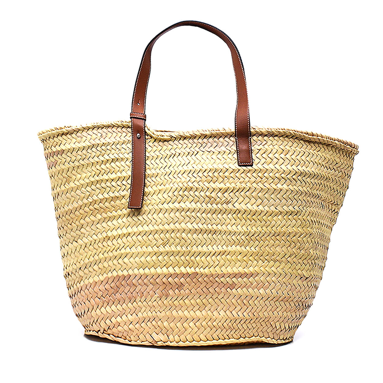 Loewe - Palm&Natural Leather Trimmed Large Basket Tote Bag